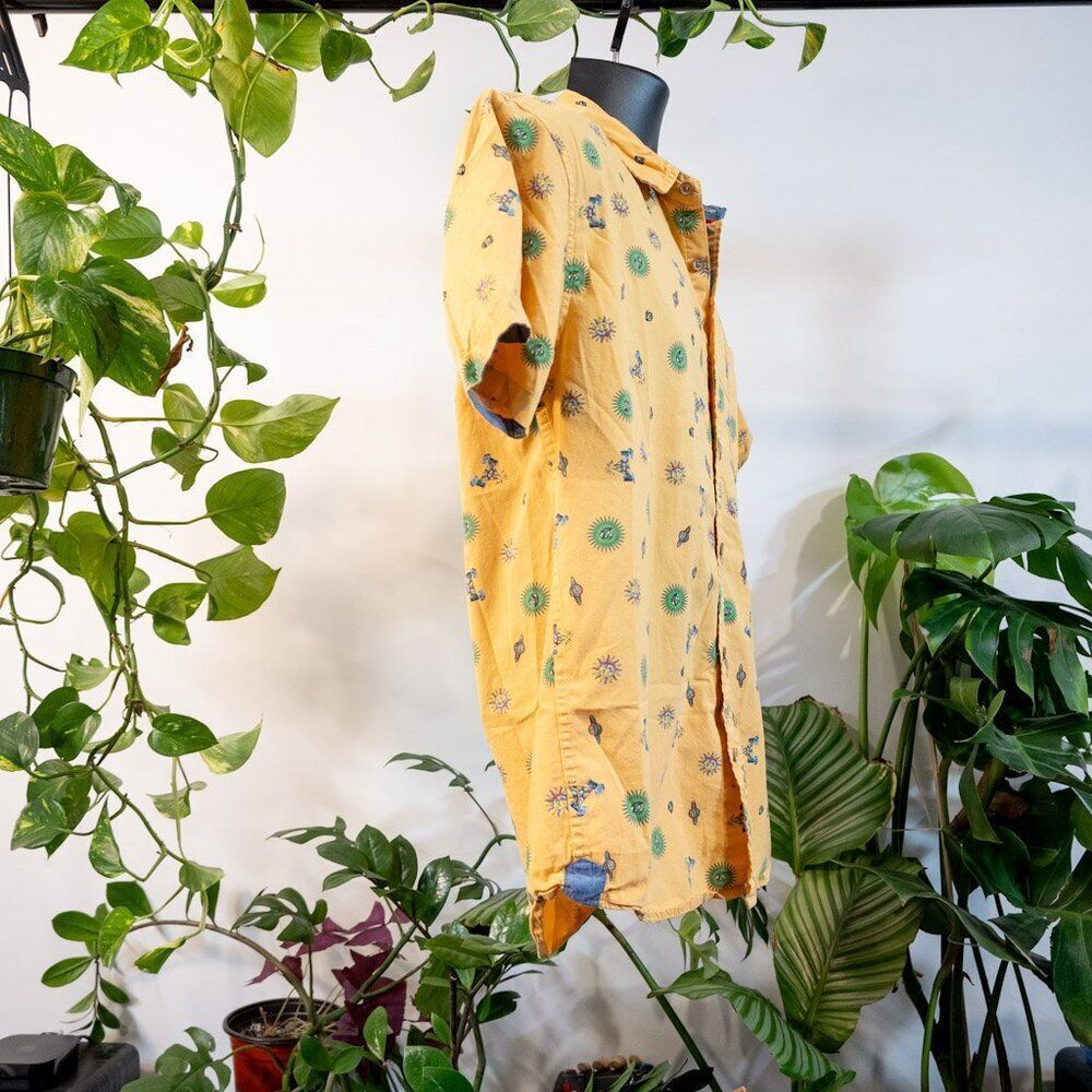 Eldon Retro Psychedelic Button-Down Shirt, Eye Pa… - image 9